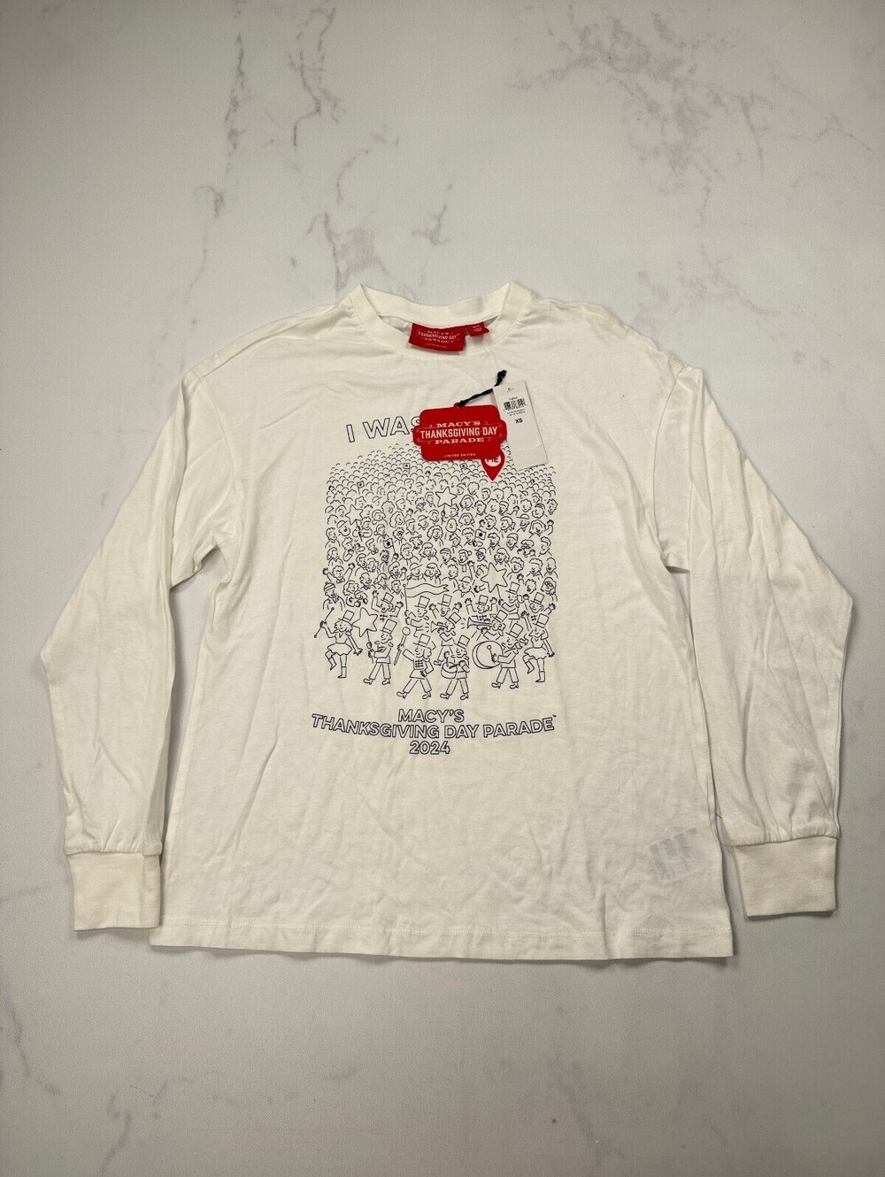 Macy's Graphic T Shirt White Modern Streetwear Statement Piece - Mens XS